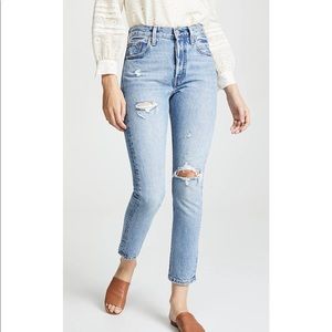 Levi’s 501 skinny 100% cotton high rise size 31/28 can’t touch this wash